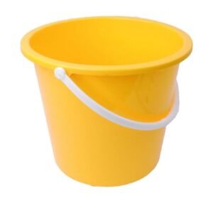Durable medium-duty PVC yellow bucket ideal for home, commercial, and light industrial tasks.